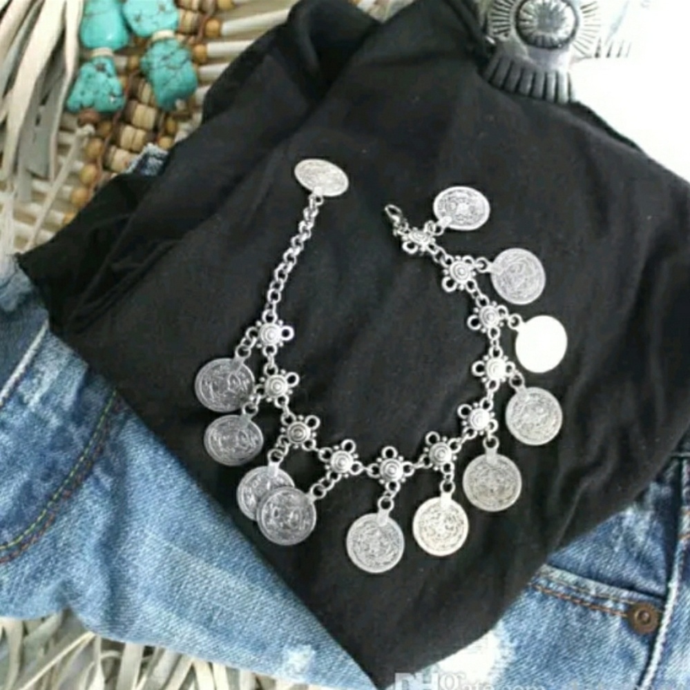 Bohemian Coin Anklet - Picture 3 of 4